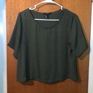 Green crop top